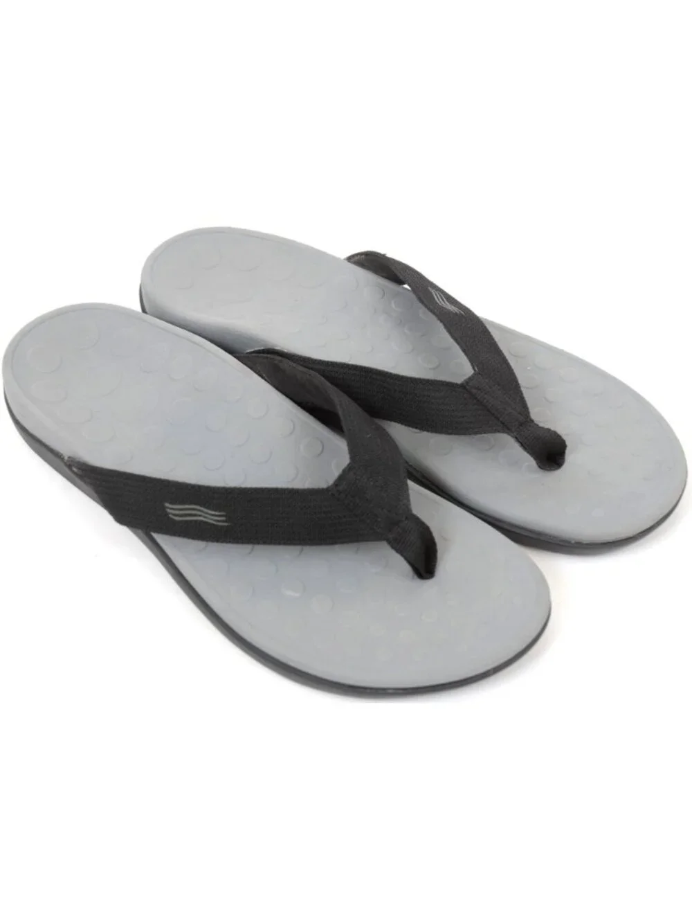 Vionic with Orthaheel Unisex Wave Orthatic Sandal Black Women 12 / Men 11 Black